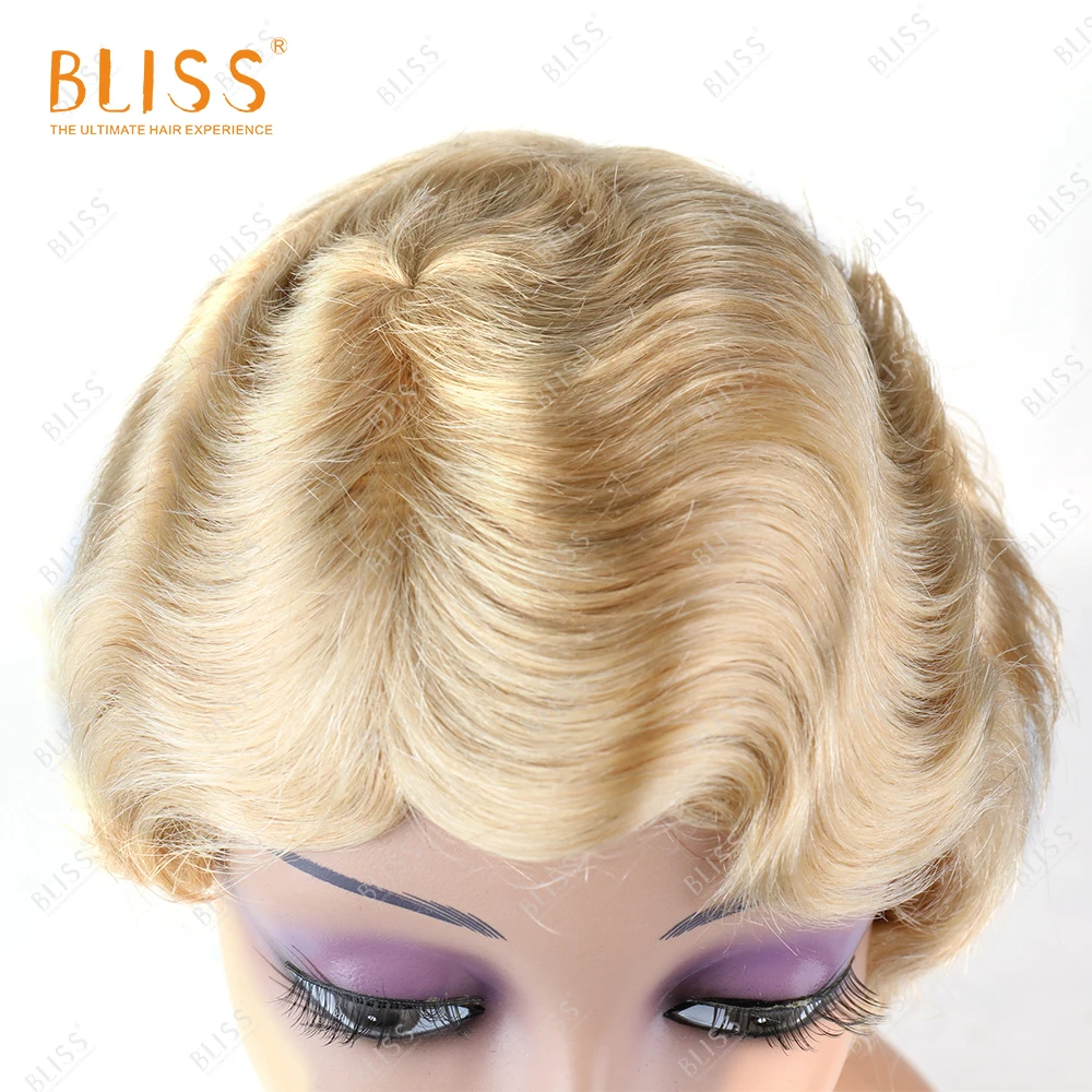 BLISS короткая стрижка парик Для женщин парики из натуральных волос на кружевной