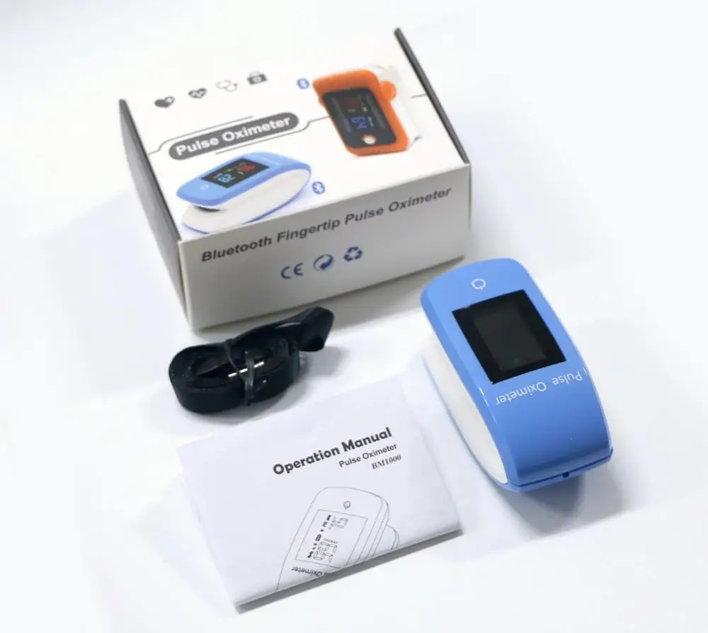 STRIKATE BM1000 Новый Пальчиковый пульсоксиметр с Bluetooth пальцевым наконечником Oximetro de