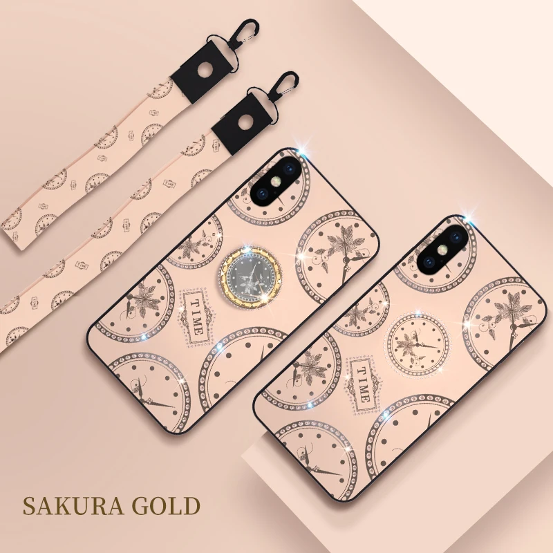 gold Силиконовый чехол для телефона с магнитным кольцом для iphone 6, 6s, 7, 8 Plus, 11 pro, x, xs, max, xr, 10, роскошный Магнитный 3D чехол для задней панели, чехол etui - Цвет: gold