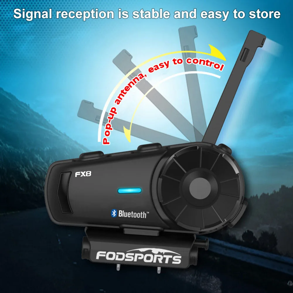Гарнитура для мотоциклетного шлема Fodsports FX8 Bluetooth 1000 м 2 шт.|bt interphone|motorcycle helmet