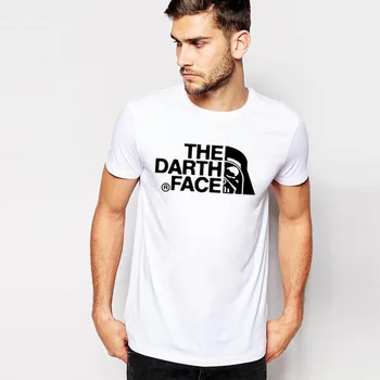 

ZHIJING Men The Darth Face Lettered Slim Fit Leisure T-shirt Men's Pure Cotton Short Sleeve