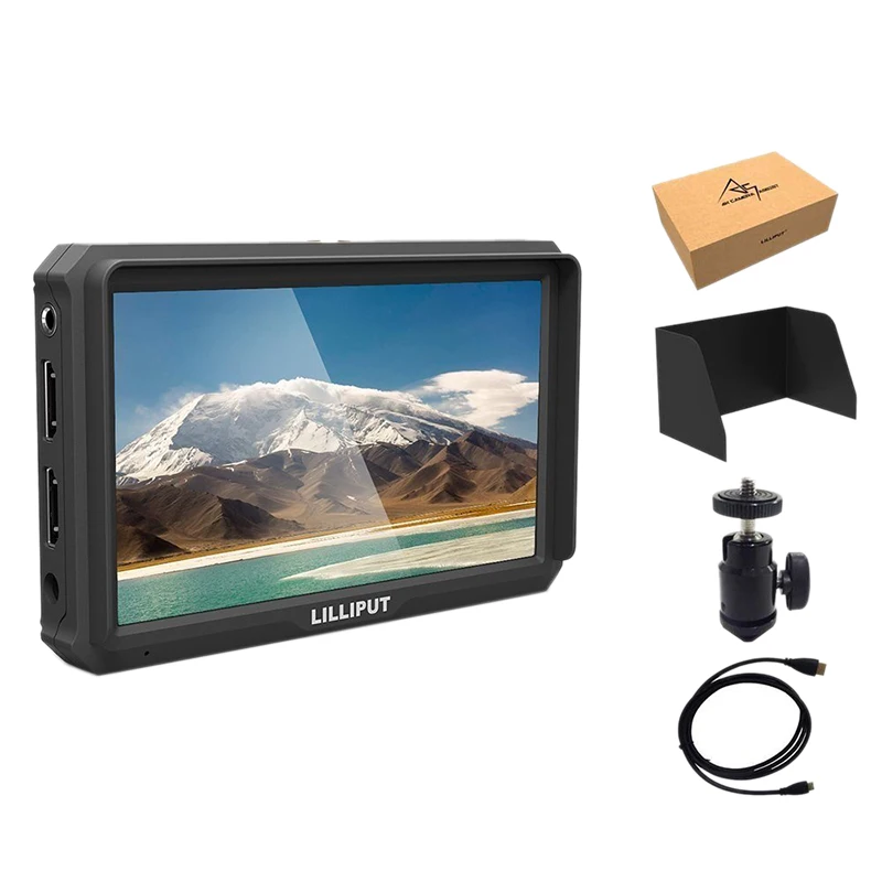 

AAAE Top A5 1920X1080 4K HDMI In/Out Broadcast 5 Inch Camera/Video Field Monitor for Canon Nikon Sony Zhiyun Gimbal Stabilizer