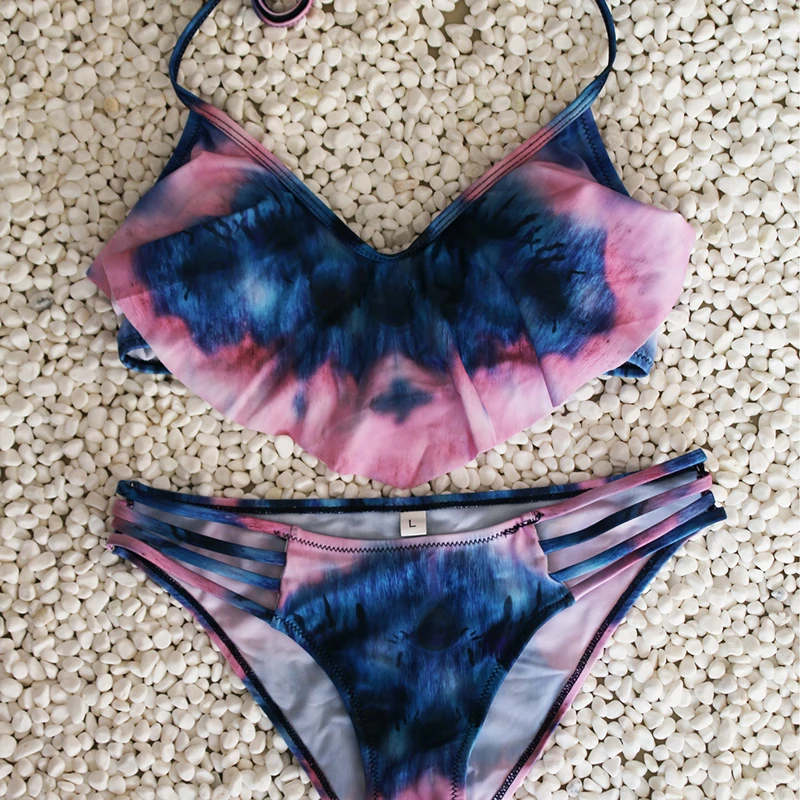 

2020bikini Peacock Feather Printed Split Sexy Bikini Swimsuit Design Swimsuit Sexy Mini