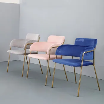 

Simple Dining Chair Lounge Chair Metal Armrest Customized Bar Chair Bar Chairs Coffee Chairs High Bar Stool Living Room Chair