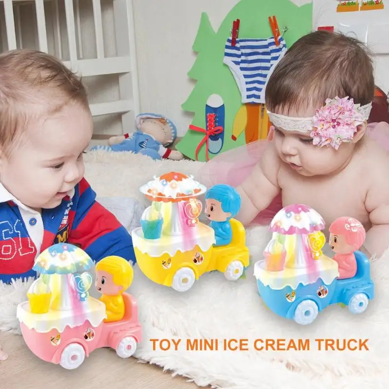 Мини мороженое конфеты автомобиль дом на батарейках девочка подарок ребенок играть игрушка зонтик вращение в сочетании с красочными огнями