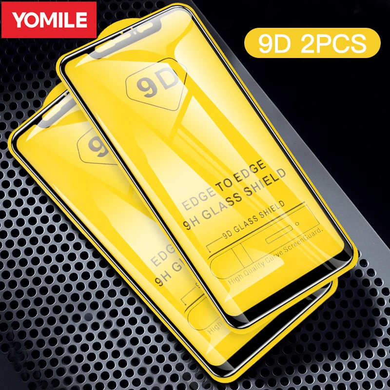 

2pcs 9D Curved Tempered Glass For Xiaomi Redmi Note 6 7 Pro 5 4 4X 5A 7S 7pro X Screen Protector Full Glue Protective Glass Film