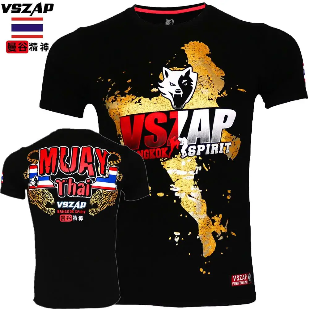 

VSZAP combat short sleeve drill muay Thai boxing training suit sanda T-shirt fitness jiu-jitsu MMA fighting sport running man
