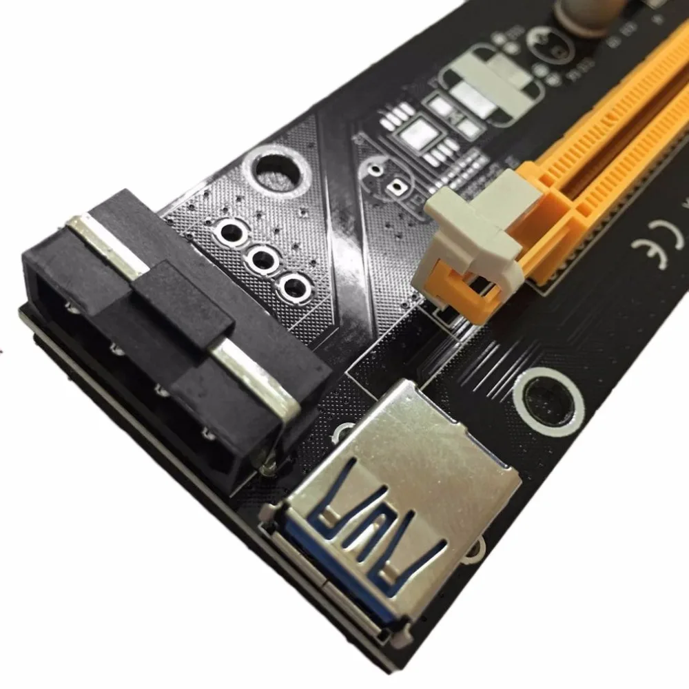 PCI-E PCI Express 1X к 16X Riser Card USB 3,0 кабель SATA к 4Pin IDE шнур питания Molex разъем питания для Шахтерская машина