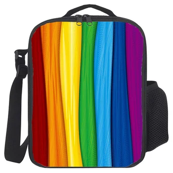 

Colorful Banner Cloth Portable Thermal Picnic Shoulder Lunch Bag for Women Office Cooler Box Handbag Pouch