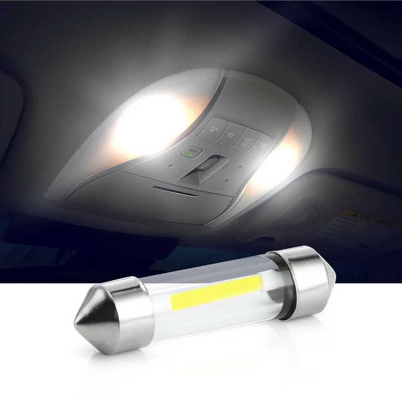 

Festoon LED Auto Interior Doom Lamp Car Styling Light 10Pcs LED Bulb Car Interior Lighting Dome Light 31MM/36MM/39MM/41MM