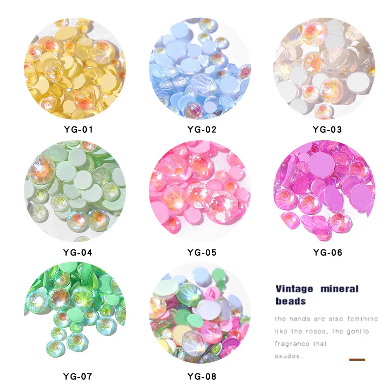 1 Pack Luminous Crystal Nail Art Rhinestone Colorful 3D Charm Jewelly Glow In The Dark Manicure Decorations