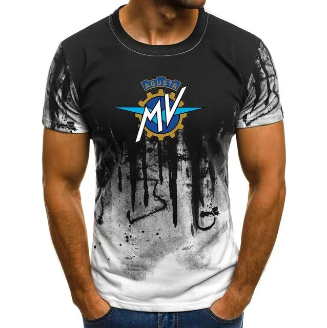 MV Agusta Corse Print t Shirt мужские футболки летние топы с принтом брызг чернил