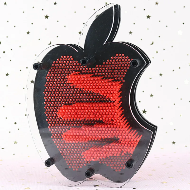 3D креативная забавная DIY Модель Антистресс игрушка для детей взрослый отпечаток из штырьков клон пластиковая игрушка Рождественский подарок декор ремесло - Цвет: Apple Red