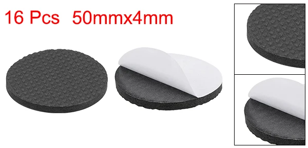 50mm 16Pcs Uxcell мебельные накладки клей EVA колодки 50 мм диаметр 4 мм толщиной круглый черный 16 шт - Цвет: 50mm 16Pcs