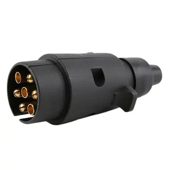

12V 7 Way Round Standard European Car Plug Connector Plastic Car Trailer 7 Pin Socket Plugs For Trailers Car Accessories