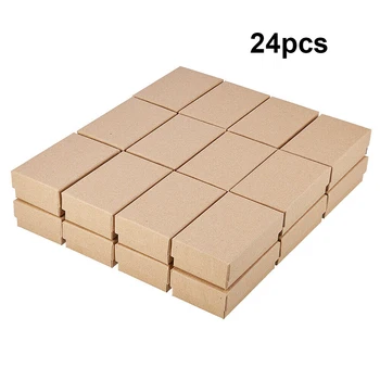 

24PCS Kraft Paper Gift Box Small Kraft Paper Jewelry Box Handmade Cardboard Packing Gift Box Wedding Decorations