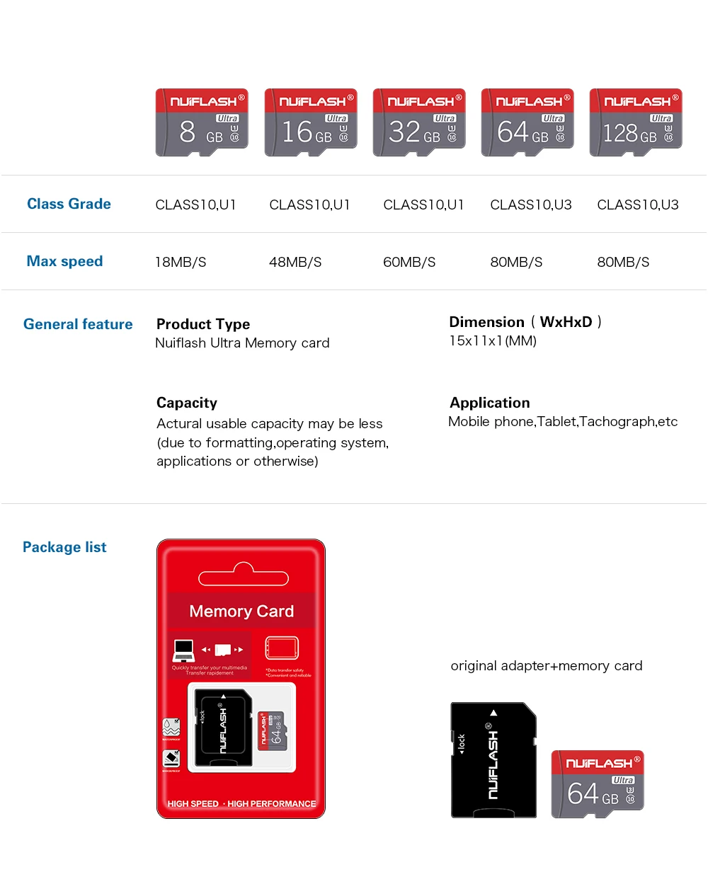 Модная быстрая передача карты памяти 32 Гб 64 Гб 128 Гб класс 10 Micro SD карта 8 Гб 16 Гб mini TF карта с подарочным адаптером для Camara