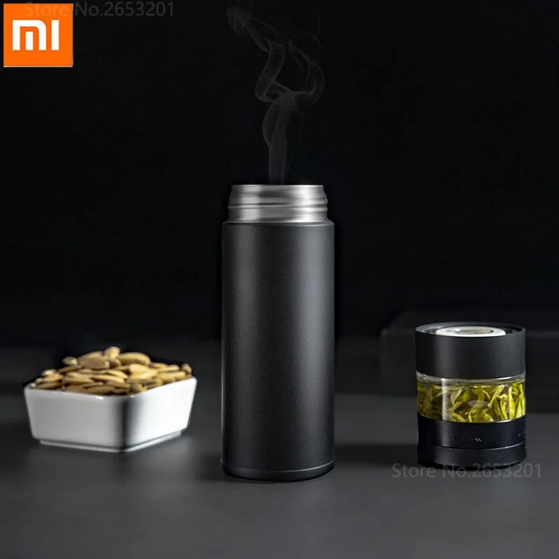 

Xiaomi Tea Separation Thermos Cup 304 Stainless Steel Portable Water 360ml Cup for Water Cup with Filter Lid Separation Gift