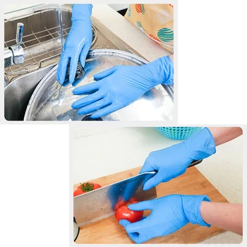 

100pcs Disposable Antibacterial Latex Gloves Home Cleaning/kitchen/medical/food/work Rubber Gloves Universal For Left/Right Hand