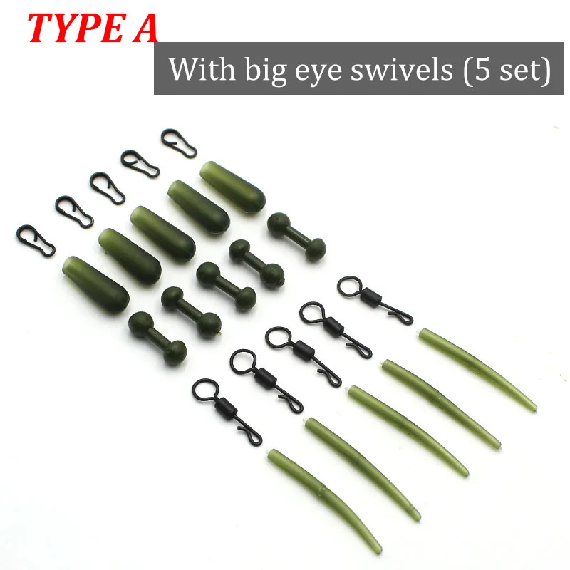BN Carp Fishing Tackle 10 x Helicopter Rig Components Chod beads swivels Sleeves
