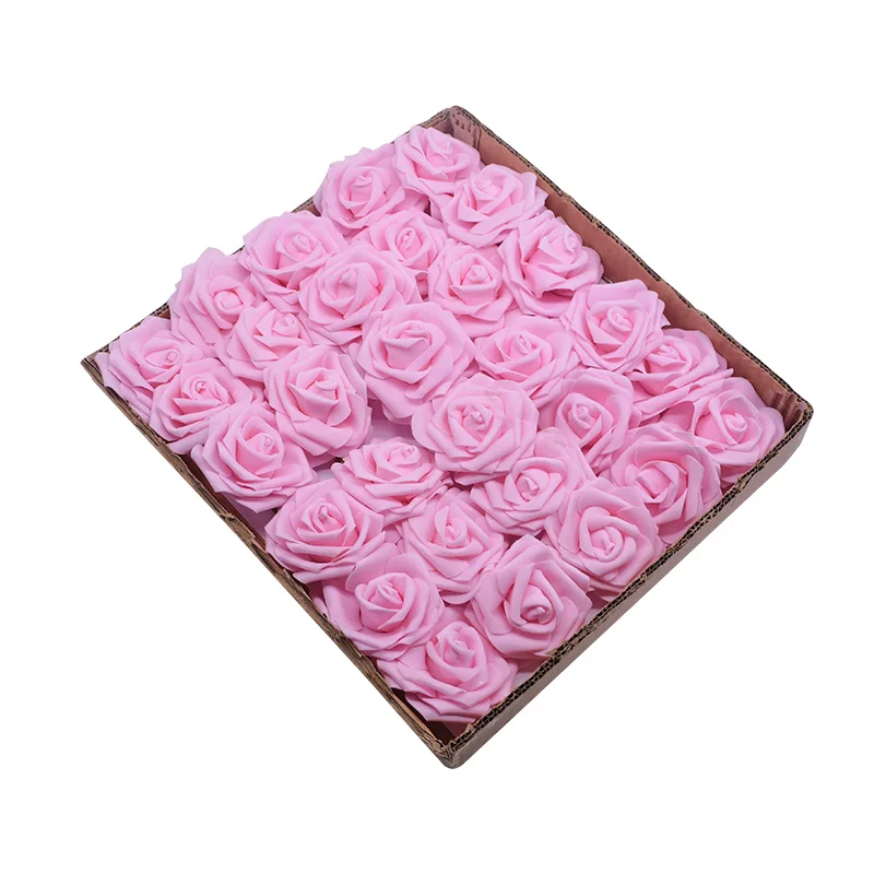 100Pack Artificial Rose Bouquet Faux Foam Flower Wedding Bridal Bouquet Event Celebration Centerpiece Birthday Baby Shower Decor 