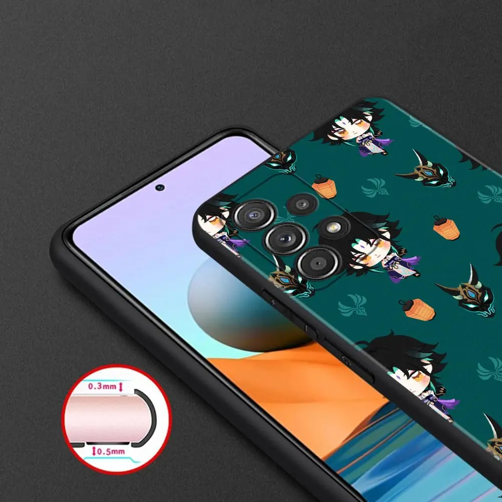 Cartoon Genshin Impact Case For Samsung Galaxy A51 A71 A41 A31 A11 A01 A72 A52 A42 A32 A22 A21s A02s A12 A02 Phone Shell Capa