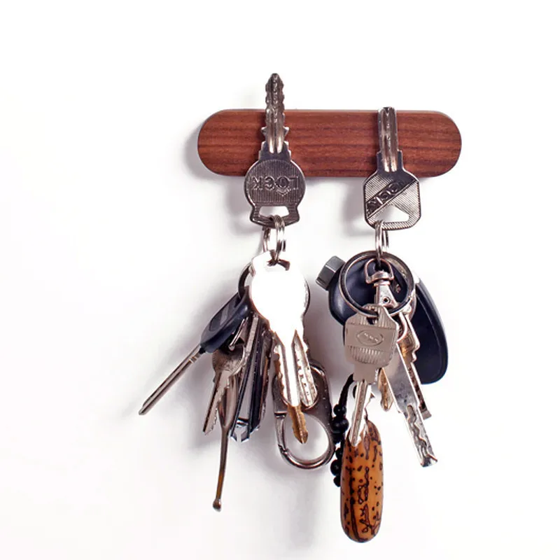 Декоративный деревянный держатель для ключей, настенный органайзер для хранения ключей, крепкая Магнитная вешалка для ключей, брелок, крючки, ключница, ключница на стену