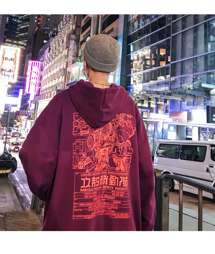 LAPPSTER мужская Японская уличная одежда толстовки с капюшоном Harajuku Осень Скейтборд мода мультфильм толстовки хип хоп черные толстовки