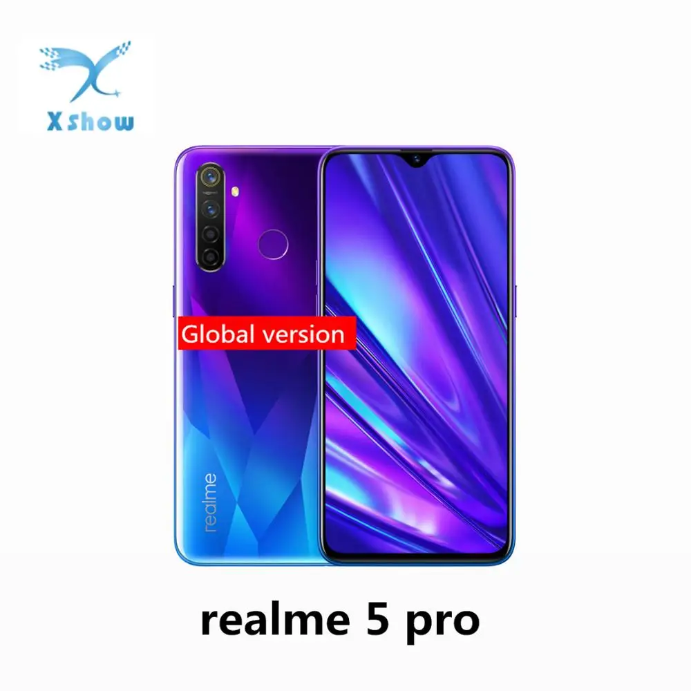 Realme 5 pro глобальная версия 6 3 &quot4 Гб 128 ГБ 4035 мАч Snapdragon 712 AIE 48 мегапиксельная