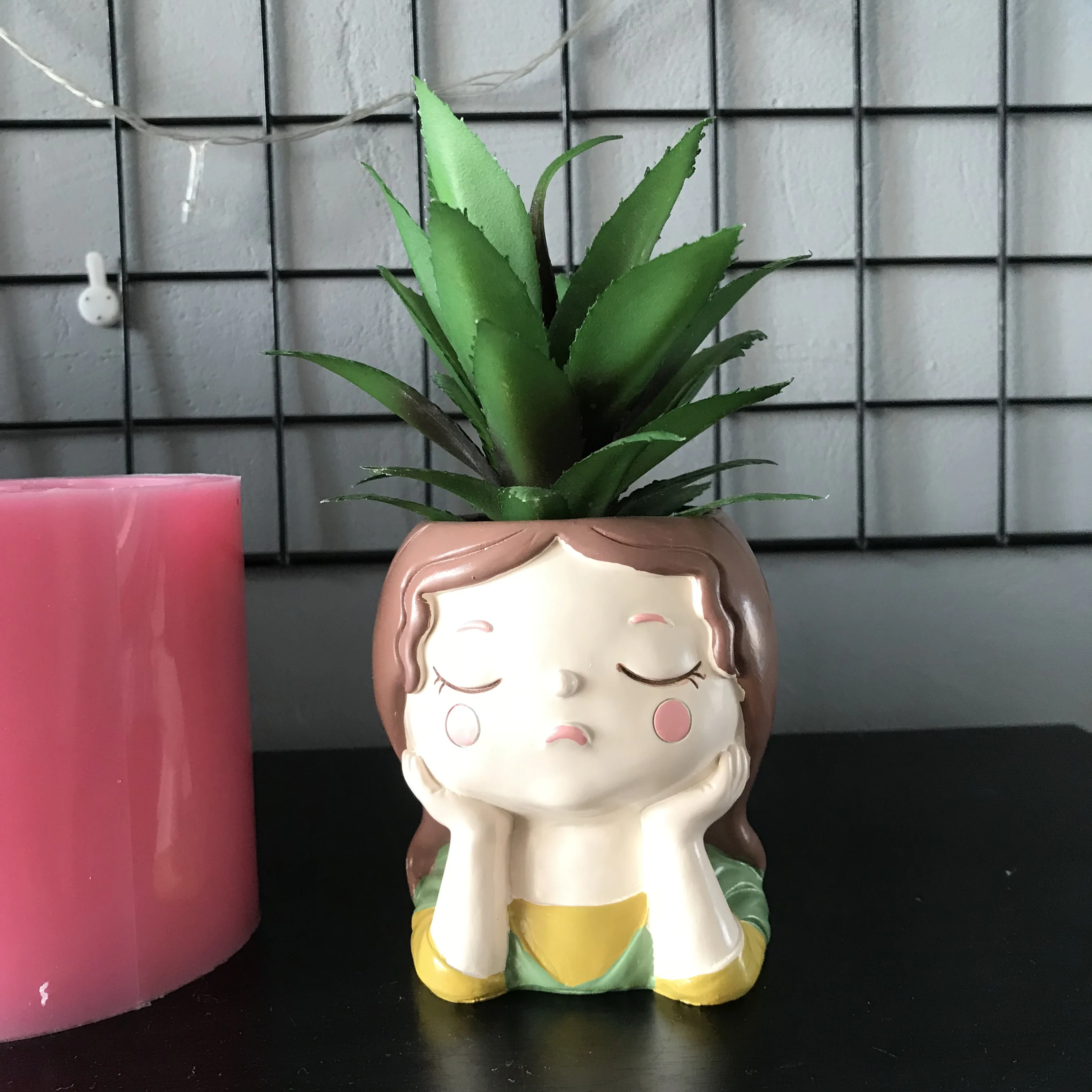 3D Girl Vase Cement Planter Silicone Pot Mould DIY Concrete Flowerpot Making Handmade Epoxy Resin Craft Candlestick Tray Molds | Дом и сад
