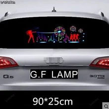 Автомобильный музыкальный световой ритм светодиодный задний лобовое стекло DJ Свет Голосовое управление музыкальный свет автомобиль модифицированный свет атмосферная лампа CD50 Q04