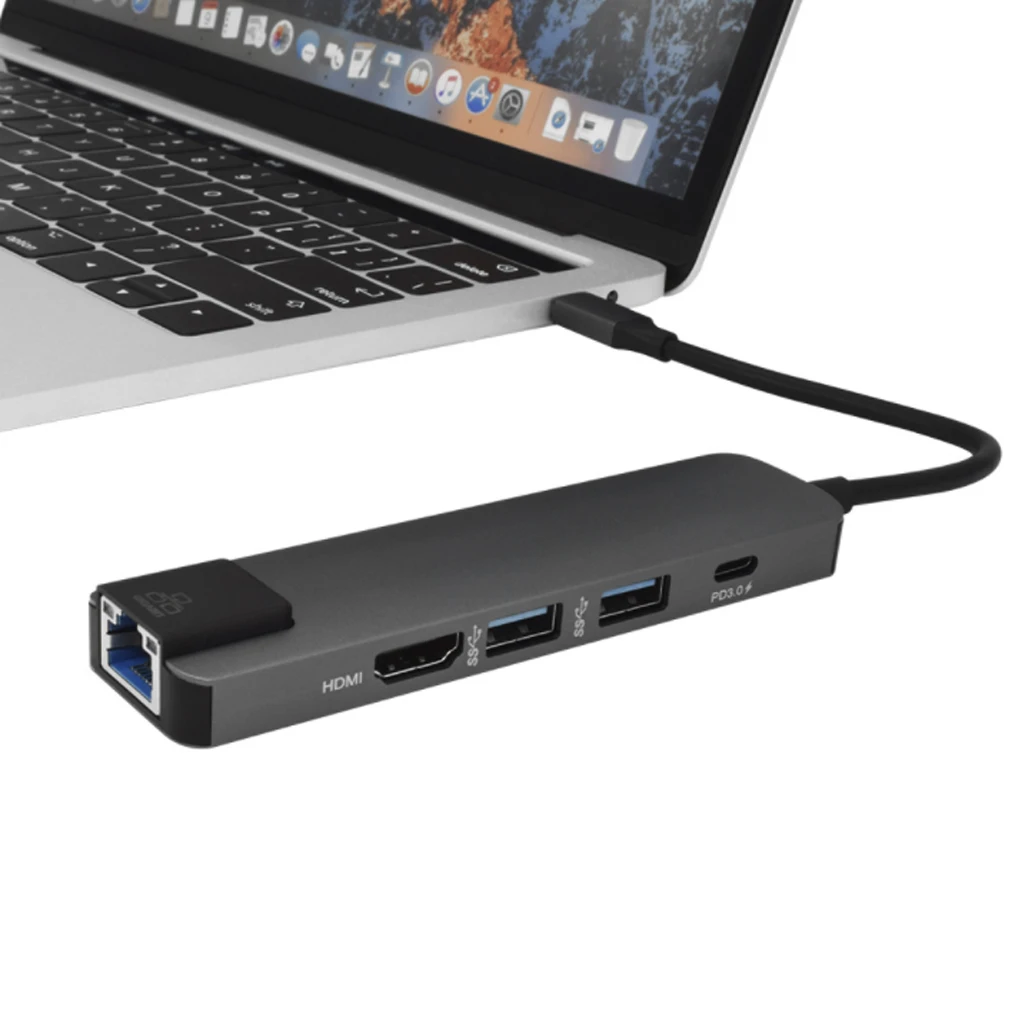 5 в 1 usb type C Hdmi концентратор Rj45 4 K C usb-хаб для Gigabit Ethernet Lan адаптер зарядное устройство для Mac Book Pro радиус 3 USB-C зарядное устройство P