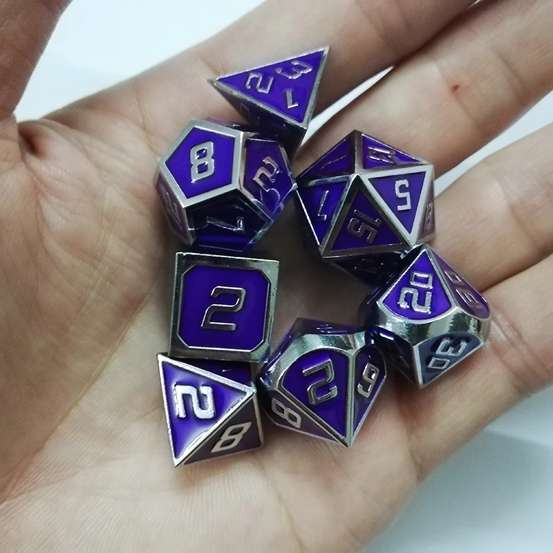 Многогранные наборы rpg dnd d20 10 8 12 металлические игральные кости и драконы