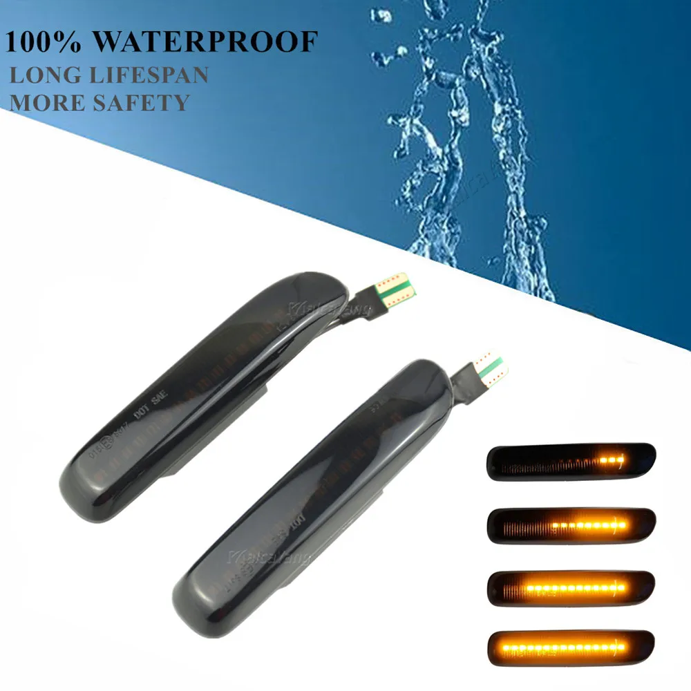 

For BMW E46 3 Series Limo Coupe Compact Cabriolet Touring Side Marker Flowing Dynamic LED Turn Signal Light Sequential Blinker