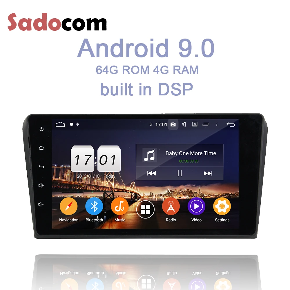 DSP 9&quot PX6 Android 11.0 8 Core 4GB + 64GB Car DVD Player GPS Glonass Map RDS Radio wifi 4G Bluetooth 5.0 For Mazda 3 2004-2009 |