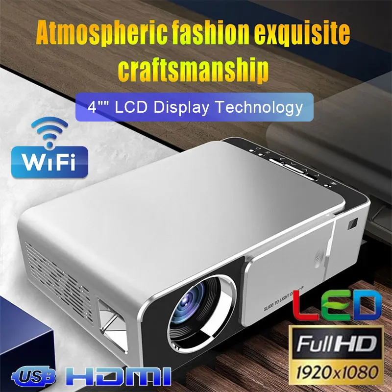  Youlik T6 home T6 full hd led projector 4k 3500 Lumens HDMI USB 1080p portable cinema Proyector Bea