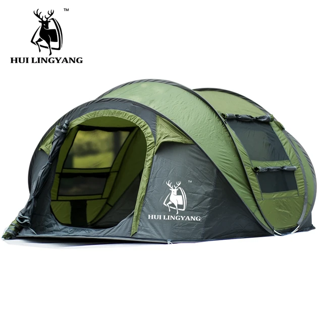 US $57.00 Large Space Pop Up Throw Tent Outdoor 3-4 Person Automatic Tents Waterproof Beach Tents Waterproof