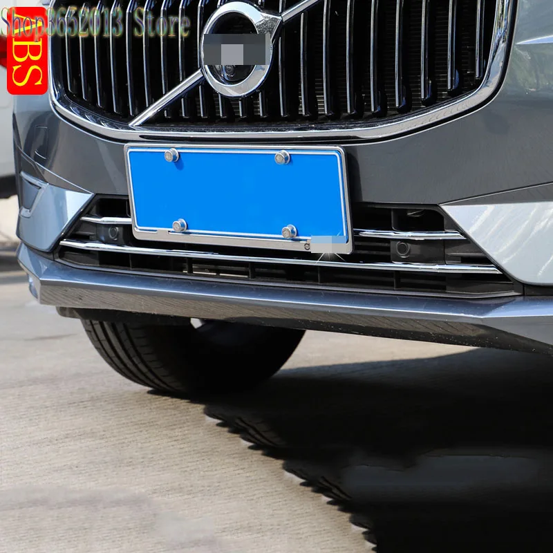 3 шт. для Volvo XC60- ABS Хром передний бампер Нижняя часть Отделка решетки полосы автомобильный внешний отделка Аксессуары
