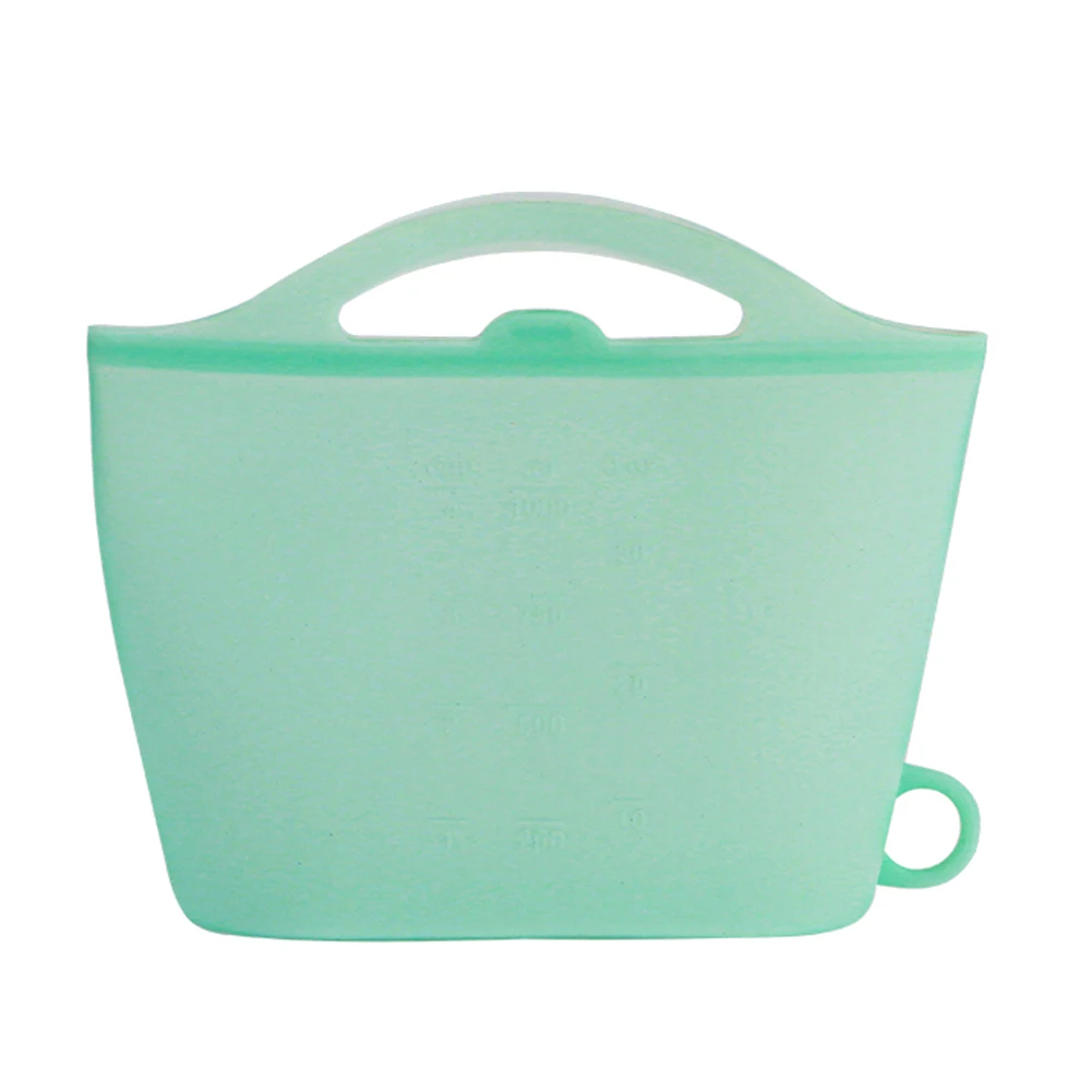 green Силиконовый мешок для хранения еды многоразовые Ziplock Сумки для хранения еды герметичное уплотнение микроволновая печь безопасный SEP99 - Цвет: green