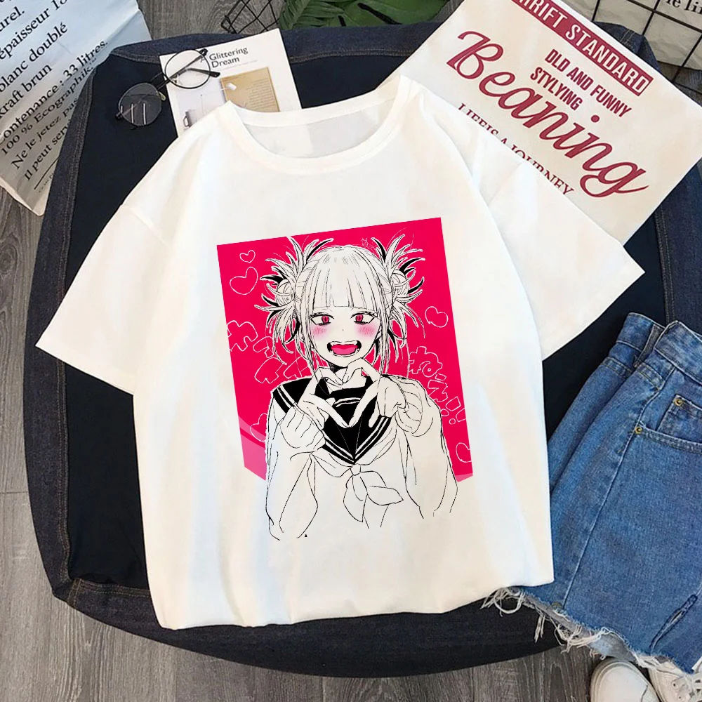 Camiseta japonesa de Anime Ahegao camiseta Harajuku Boku No Hero Ac Camiseta japonesa de Anime Ahegao camiseta Harajuku Boku No Hero Ac