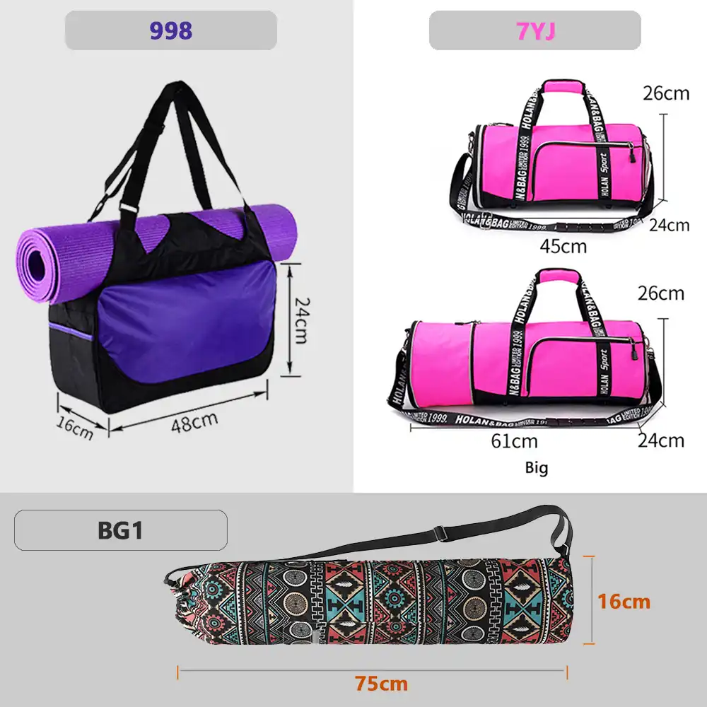 small pink gym bag