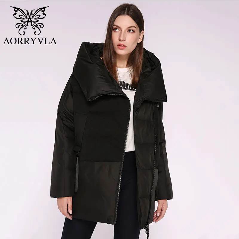 Baratos AORRVLA 2019 chaqueta femenina de invierno nueva moda abrigo corto de algodón grueso cálido chaqueta Casual de invierno nueva llegada F 1955