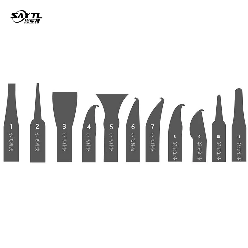 

11in 1 IC Chip Repair Thin Blade Tools Set CPU Metal Remover Burin To Remove For Mobile Phone Computer CPU NAND IC Chip Repair