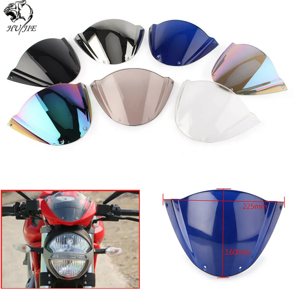 

Motorcycle Windshield Windscreen Double Bubble For Ducati M1000 Monster 696 659 795 796