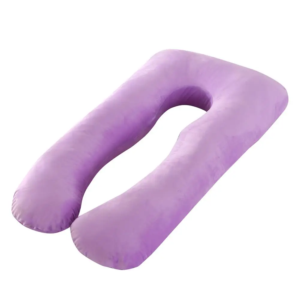 Crystal velvetpurple Полная подушка для тела для беременных боковое спальное место u-образная полная хлопковая Подушка для беременных женщин постельное белье Длинные спальные подушки для беременных - Цвет: Crystal velvetpurple