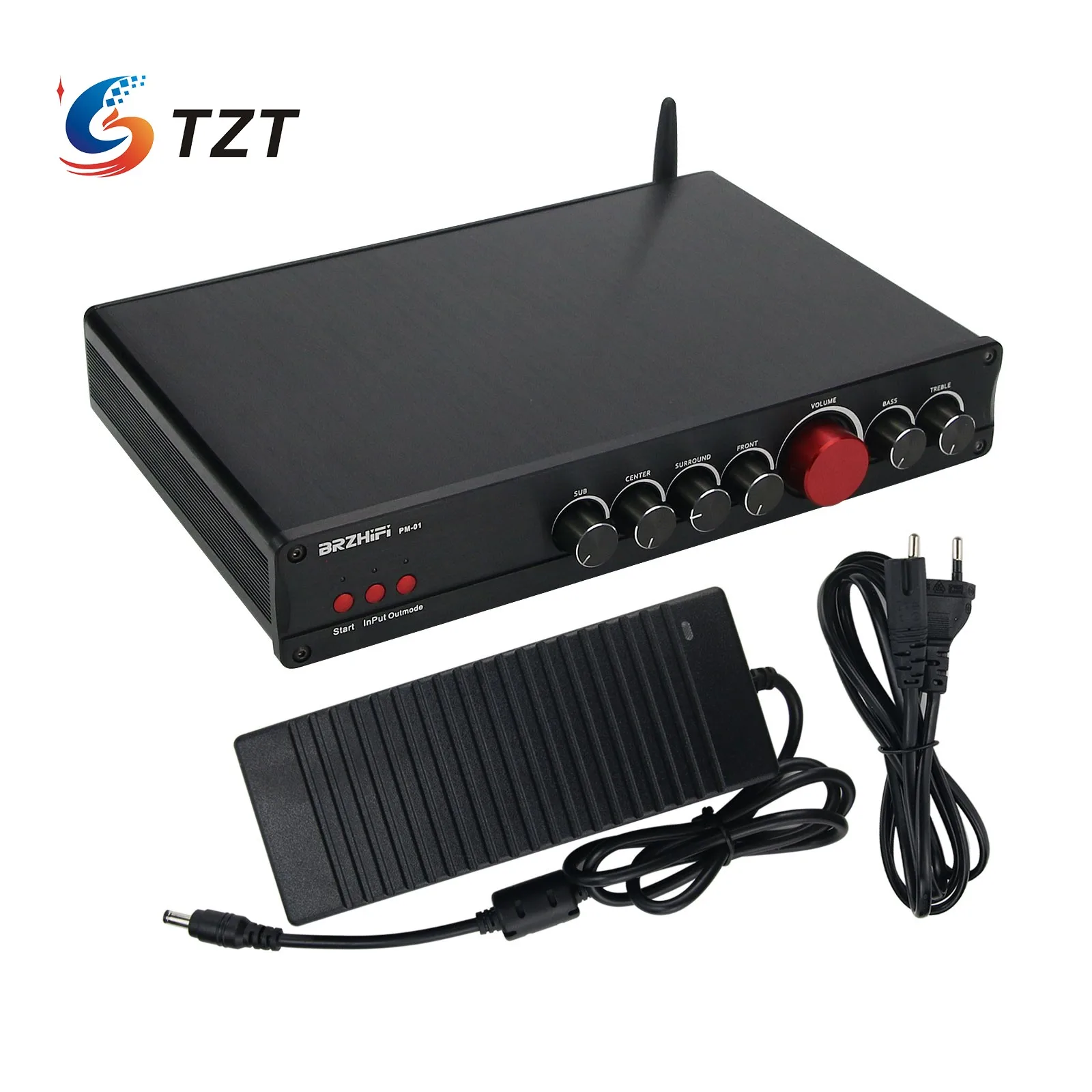 TZT 5 1 канальный усилитель сабвуфера для домашнего кинотеатра Bluetooth 0 350 Вт PM-01