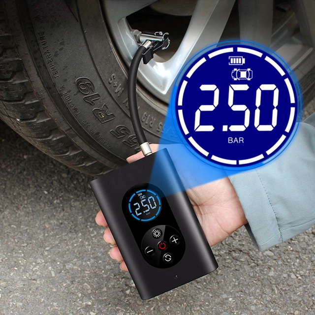 Tragbare Mini Auto aufblasbare Luftpumpe USB Typ C wiederauf ladbare 150psi  elektrische Luftpumpe 4000mAh Batterie für Fahrrad Motorrad Auto -  AliExpress