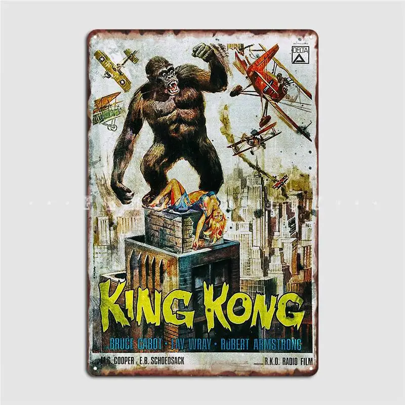 

King Kong 1933 Metal Plaque Poster Custom Cinema Kitchen Poster Party Tin Sign Poster