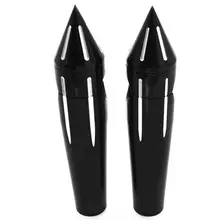 Black 1'' 25mm Bar Spike 8'' Rise Billet Handlebar Risers Motorcycle ATV For Harley Dyna Heritage Softail XL883N Custom