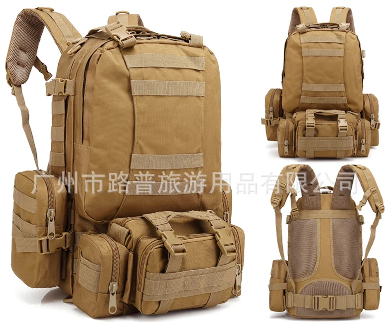 outdoor mountaineering attack large 3P package travel double shoulder backpack Army camouflage bag Tactical bag